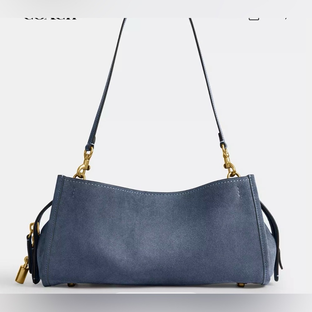 Coach Rogue Bag 34 - Brass Light Denim - Picture 4 of 17